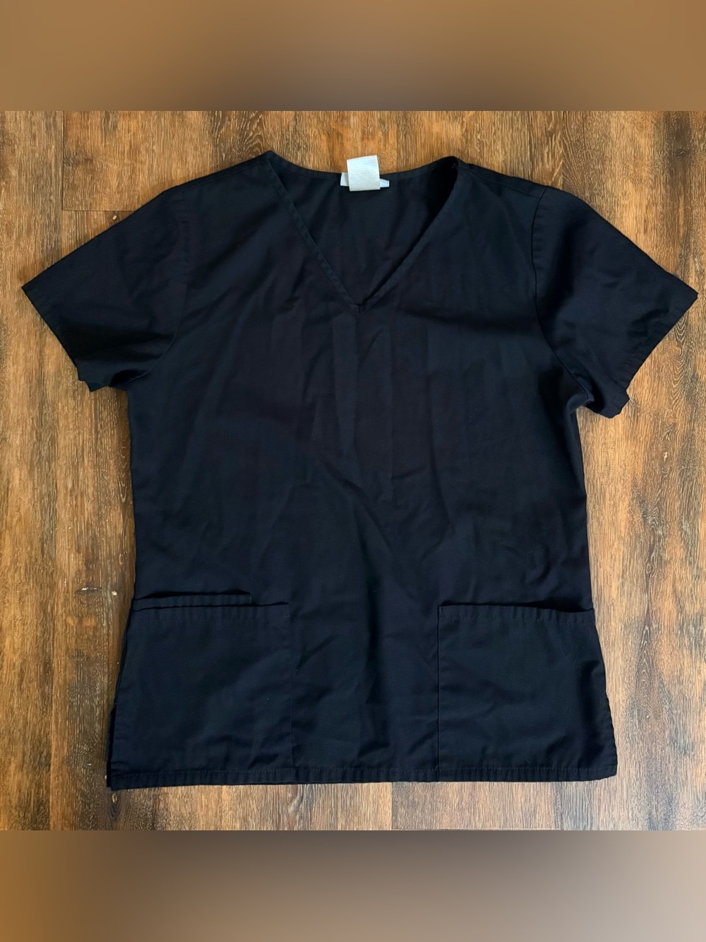 SB Scrubs Women's Black V-Neck Short Sleeve Scrub Top
